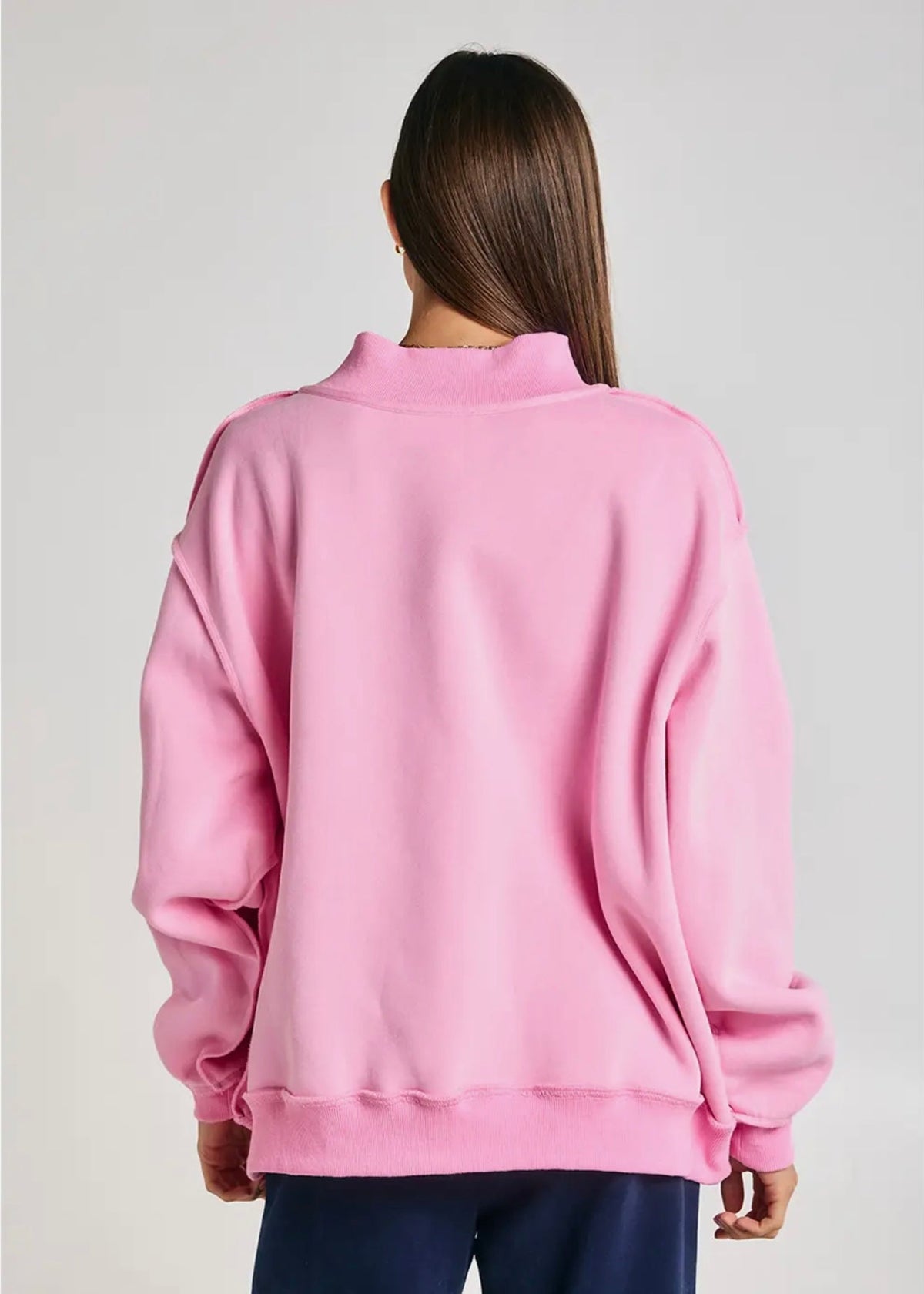 WWJD Mockneck Sweatshirt - Pink