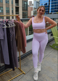 Pink Gingham Leggings