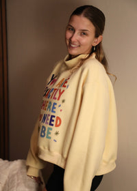 "Life Is Good" Reversible Cropped Mockneck