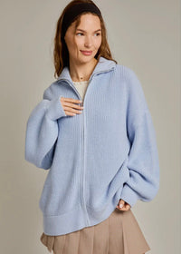 Baby Blue Oversized Zip Up