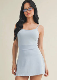 Mineral Wash Active Dress - Blue