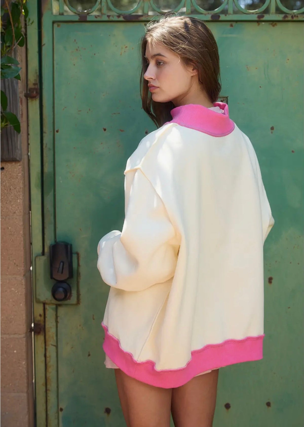 Saved by Grace Mockneck Sweatshirt - Pink
