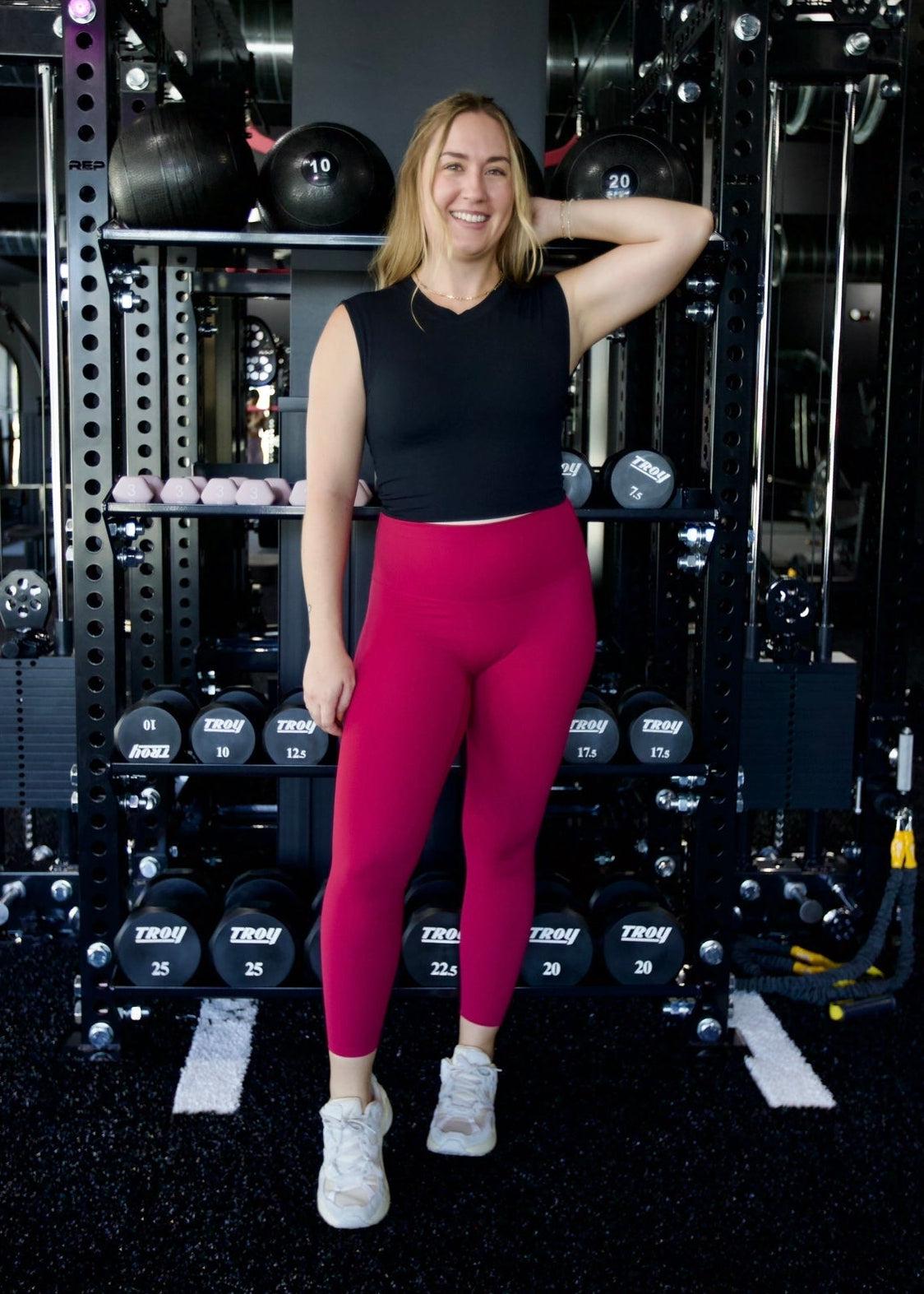 Peekaboo Athletic Top - Black