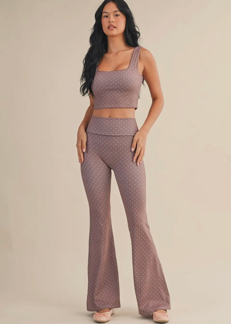 Polka Dot Flare Leggings