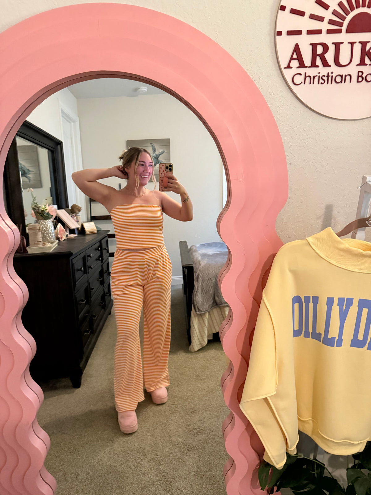 Orange Creamsicle Stripe Set