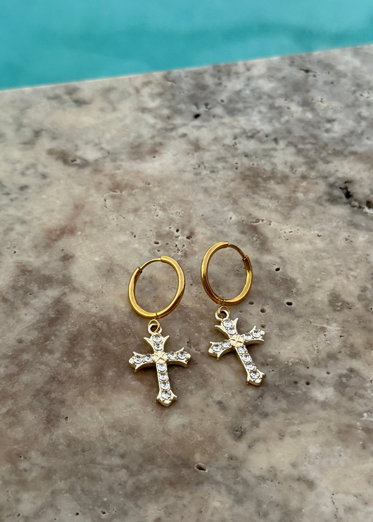 Psalm 91 Cross Earrings