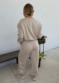 Bow Sweatpants - Tan