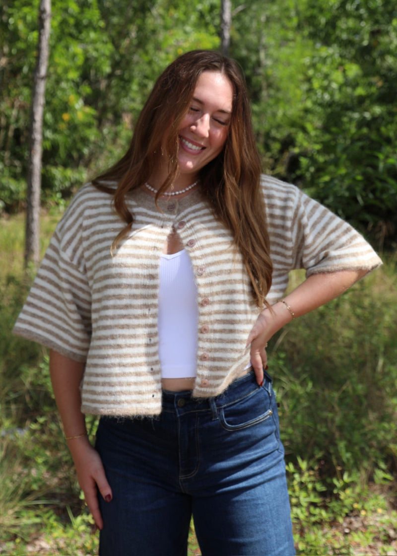 Chestnut Stripe Cardigan