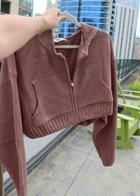 Chunky Cropped Zip Up