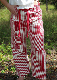 Free Spirit Pants - Red & White