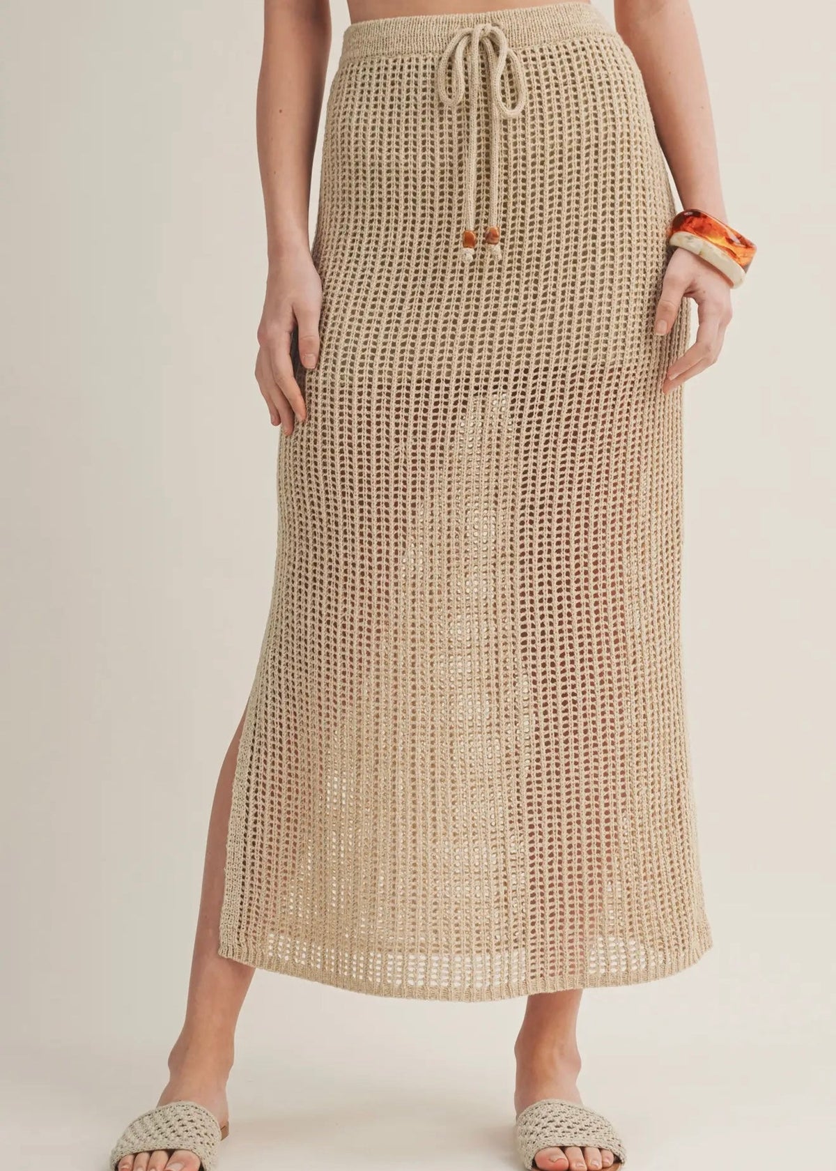 Barefoot Coast Maxi Skirt - Tan