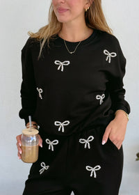 Bow Pullover - Black