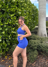 Blue Blaze Biker Shorts