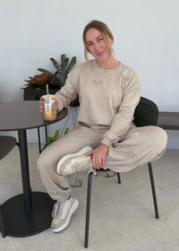 Bow Pullover - Tan
