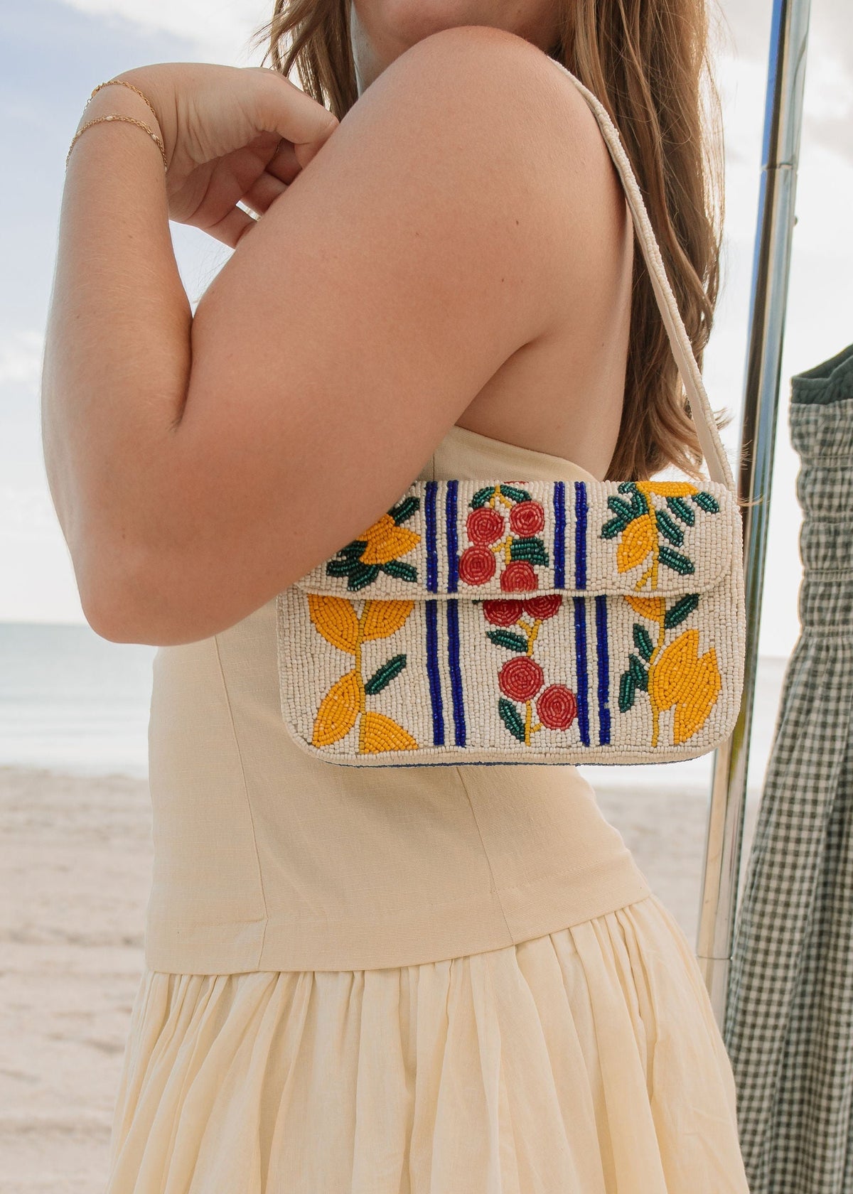 Beaded Lemon & Cherry Purse