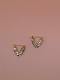 Gem V Shape Earrings
