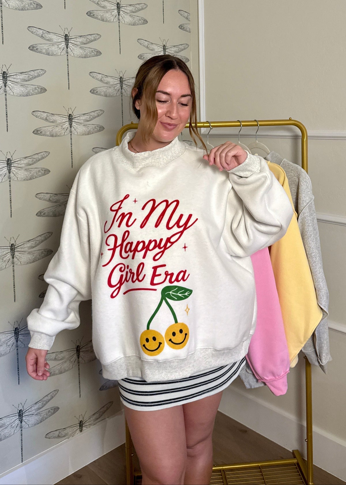 Happy Girl Era Reversible Mockneck Sweatshirt