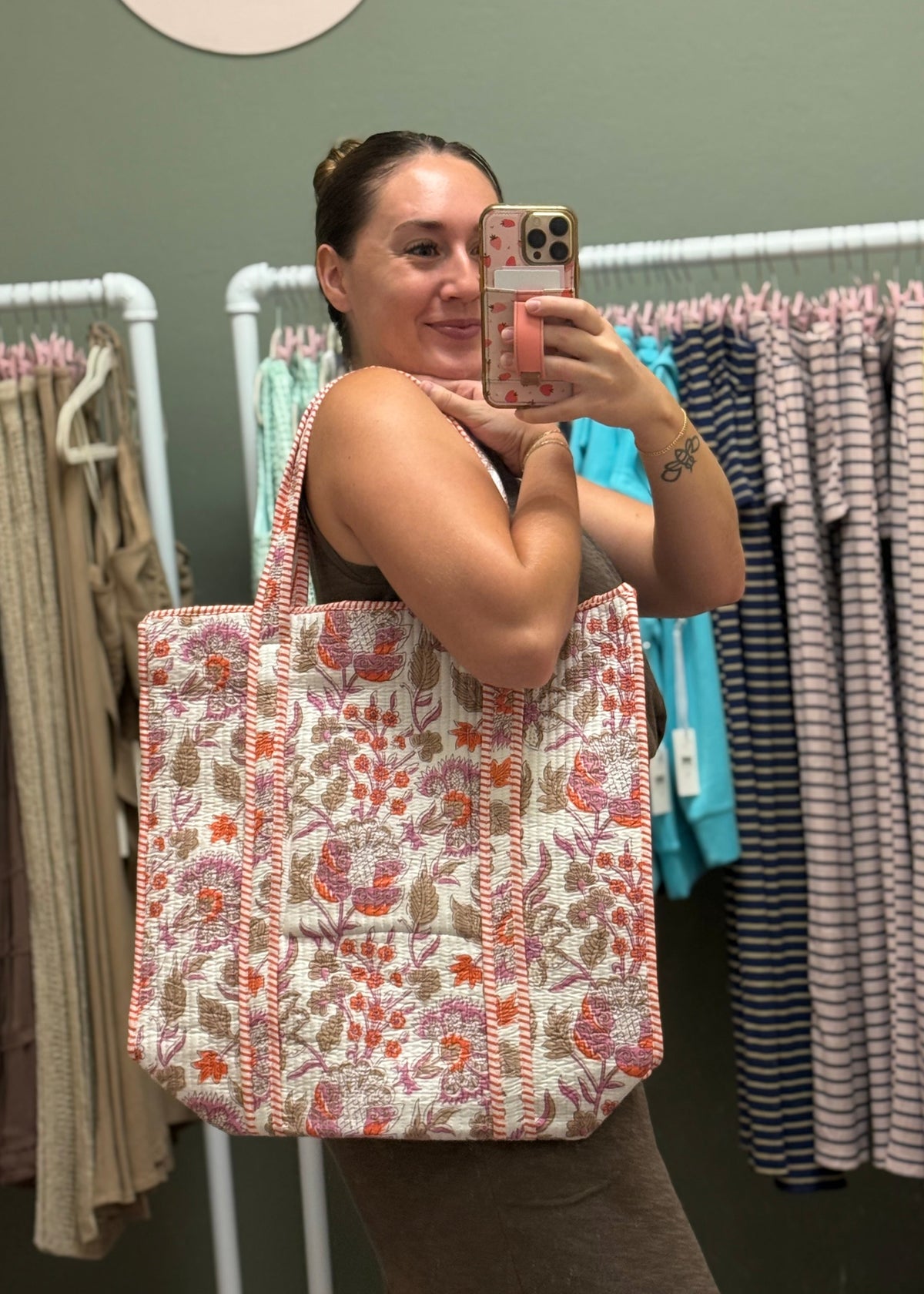 Peaches & Strawberries Tote Bag