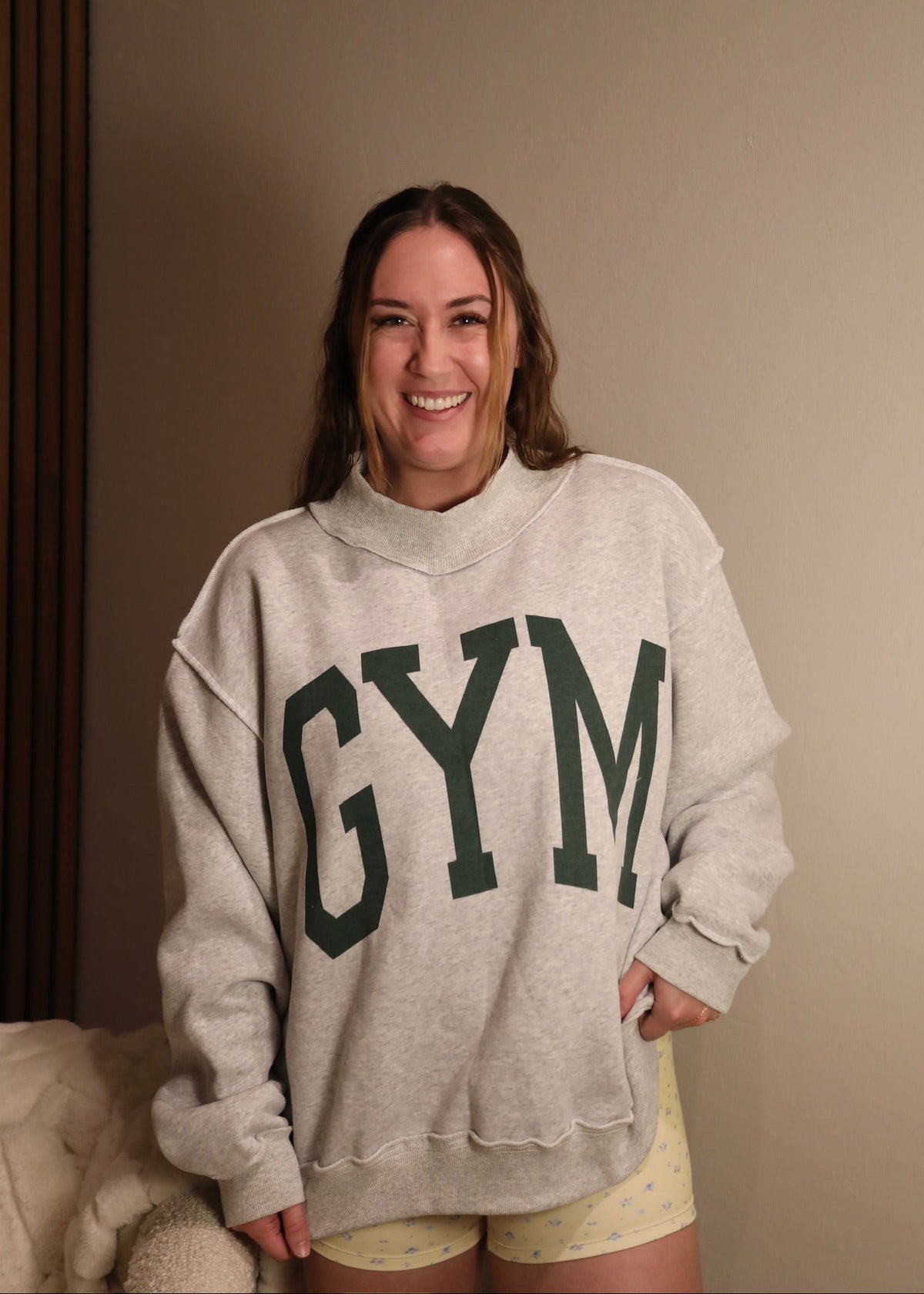Gym/Bed Reversible Mockneck Sweatshirt