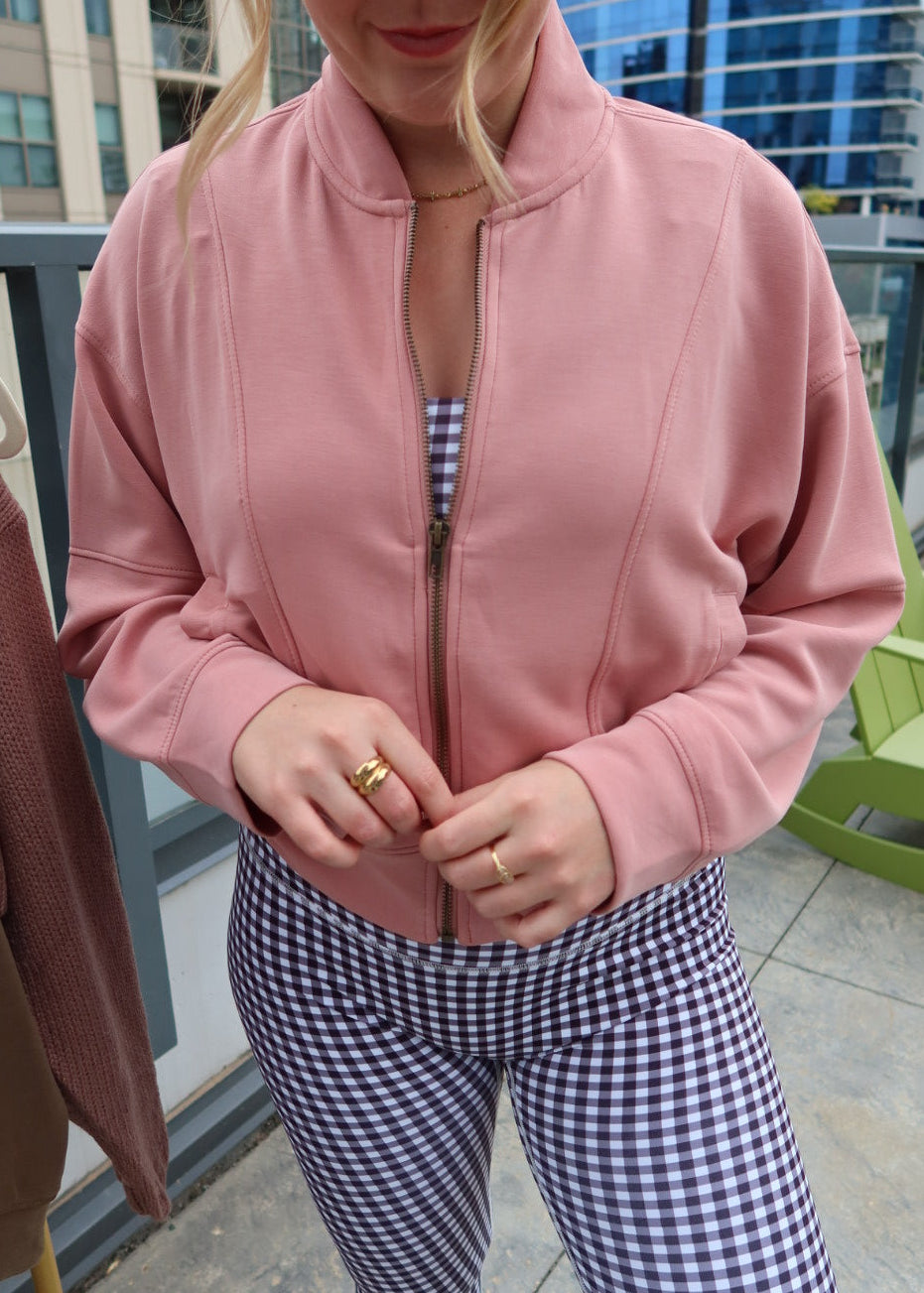 Mauve Zip Up